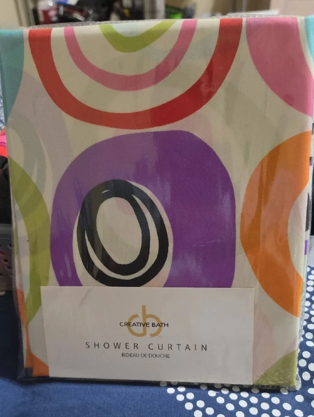 Colorful Circle Pattern Shower Curtain - Multi